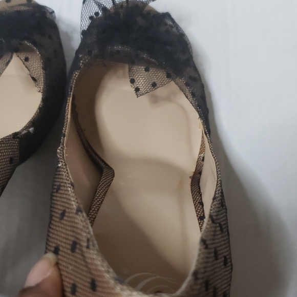 Heart In D Peep Toe Black Tan Pokadot Heels - Picture 16 of 16